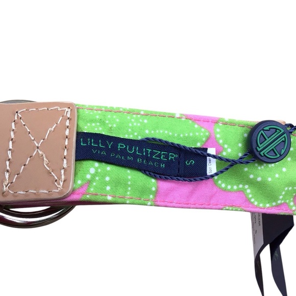 Lilly Pulitzer Hibiscus Pink Men’s O- Ring Belt Size Small - Picture 6 of 6